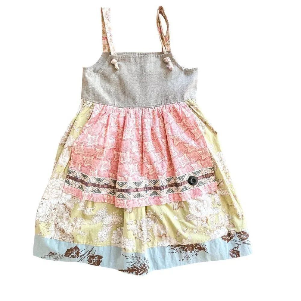 NWT! Matilda Jane Sleeveless Apron Dress with Knot Tie Size 8